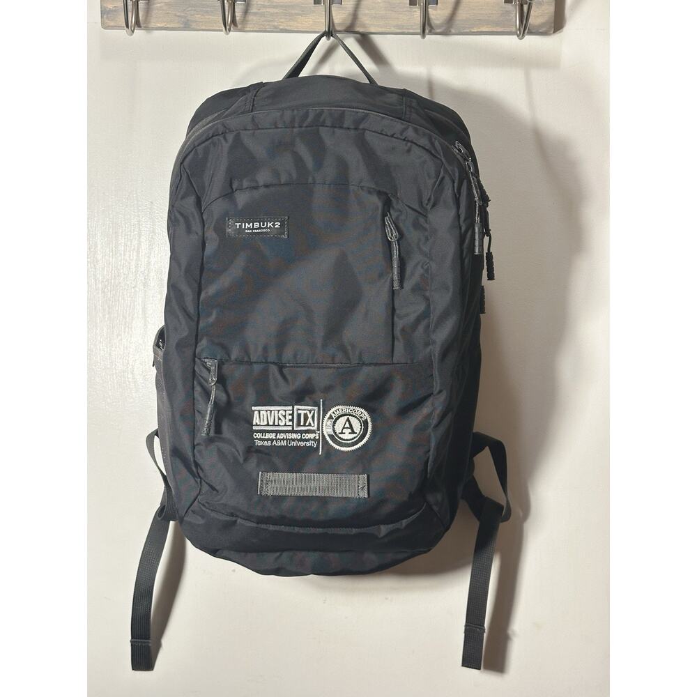 Timbuk2 San Francisco Laptop Backpack Black Has Advise TX A&M Logo On It